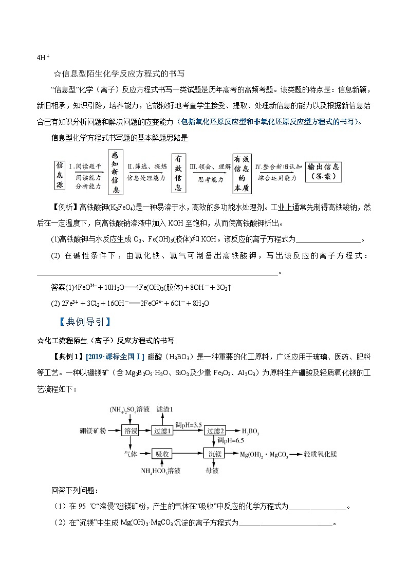 高考化学二轮复习提分精准突破专题06 陌生化学(离子)反应方程式书写(含解析)02