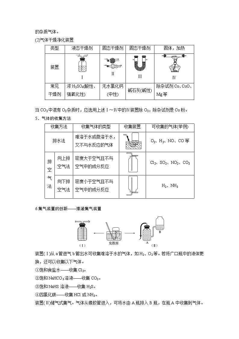 高考化学一轮复习讲练 第4章 专题讲座二 常见气体的实验室制备、净化和收集 (含解析)03
