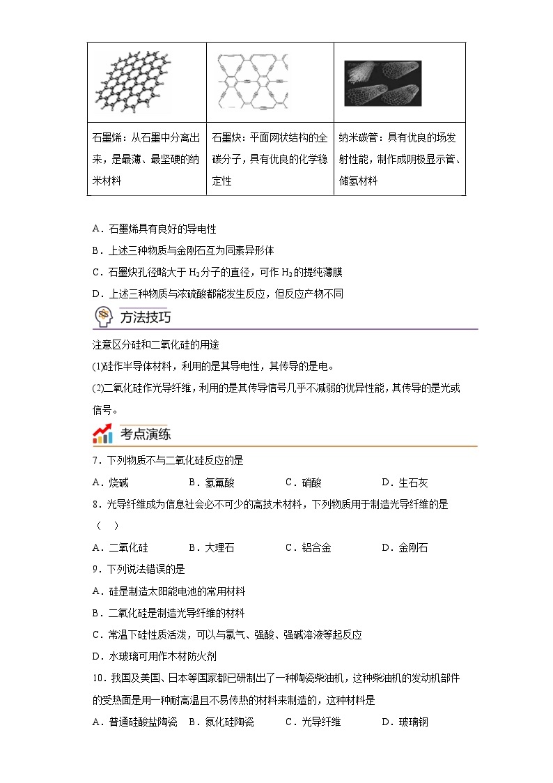 【思维导图】人教版高中化学必修二《5.3无机非金属材料》同步学习思维导图+学练03