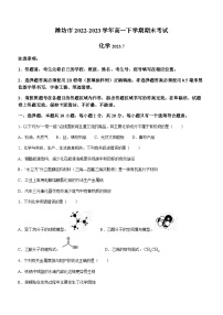 山东省潍坊市2022-2023学年高一下学期期末考试化学试题(无答案)