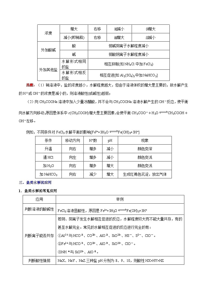 高考化学一轮复习考点过关练习考点47 盐类的水解(含解析)03