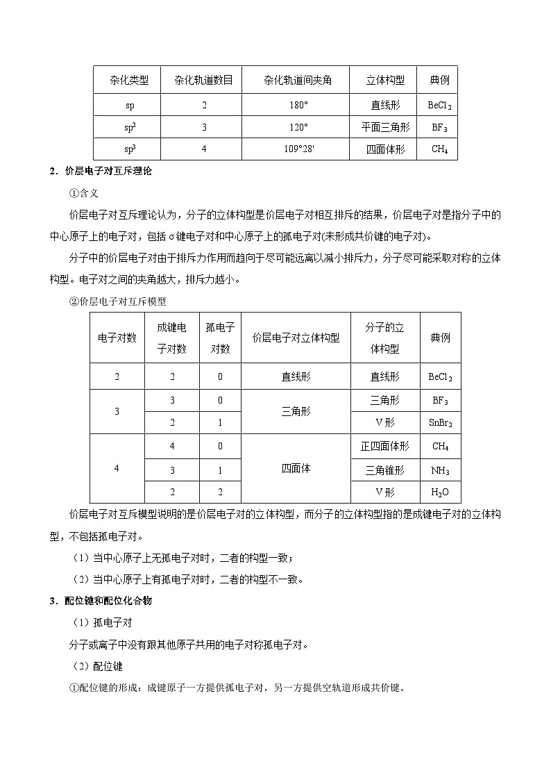 高考化学一轮复习考点过关练习考点58 分子结构与性质(含解析)第3页