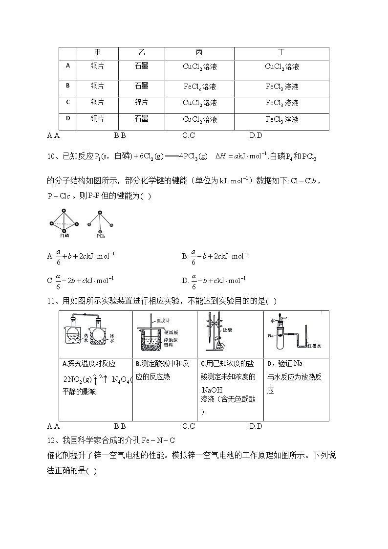 青海省海东市2021-2022学年高二下学期期末考试化学试卷(含答案)第3页