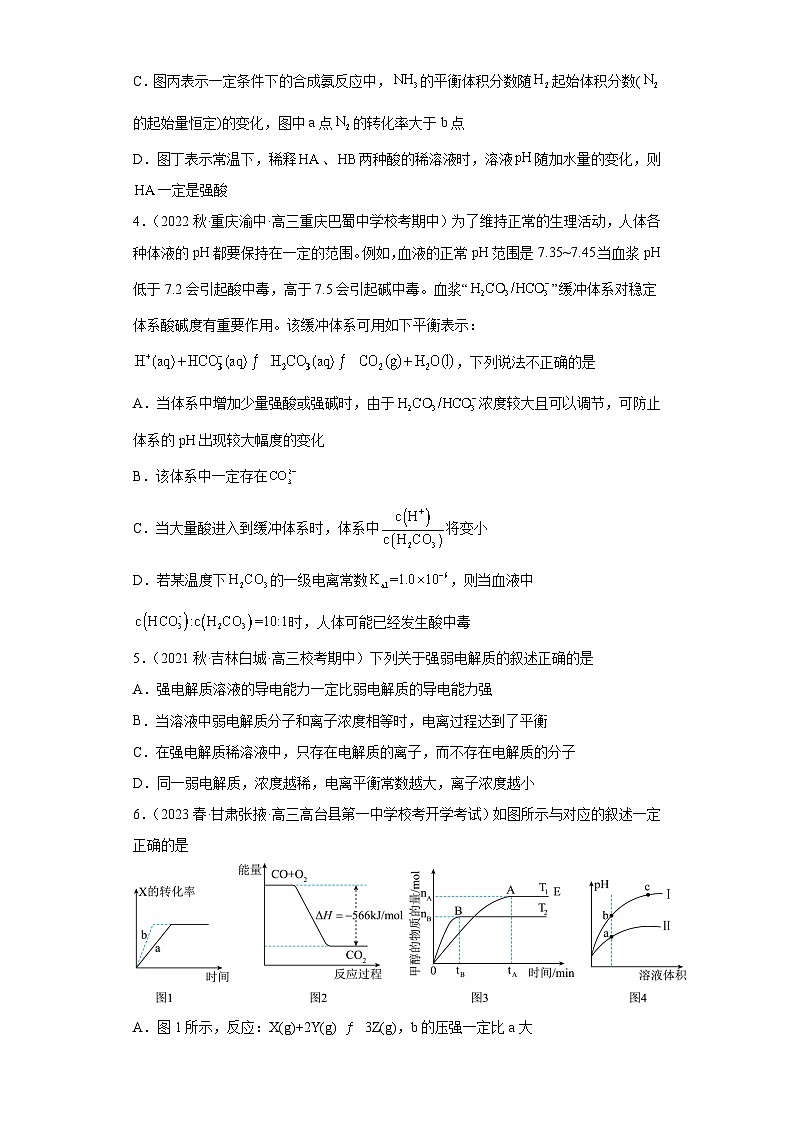 2024届高三新高考化学大一轮专题练习----电离平衡第2页