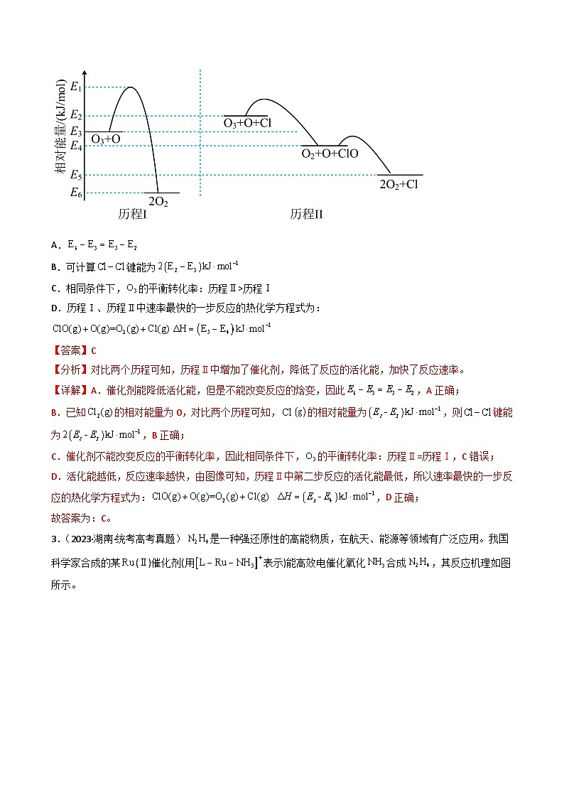专题06 化学反应的热效应 反应机理- 三年(2021-2023)高考化学真题分项汇编(全国通用)(答案解析)第2页