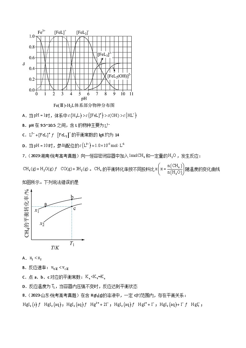 专题08 化学反应速率与化学平衡- 三年(2021-2023)高考化学真题分项汇编(全国通用)(试卷)第3页