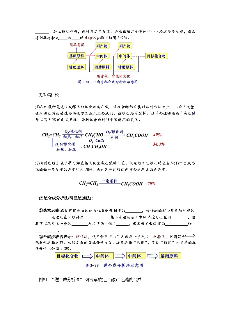 高二化学人教版(2019)选择性必修3 3.5.2 有机合成路线的设计和实施 教案(第二课时)02