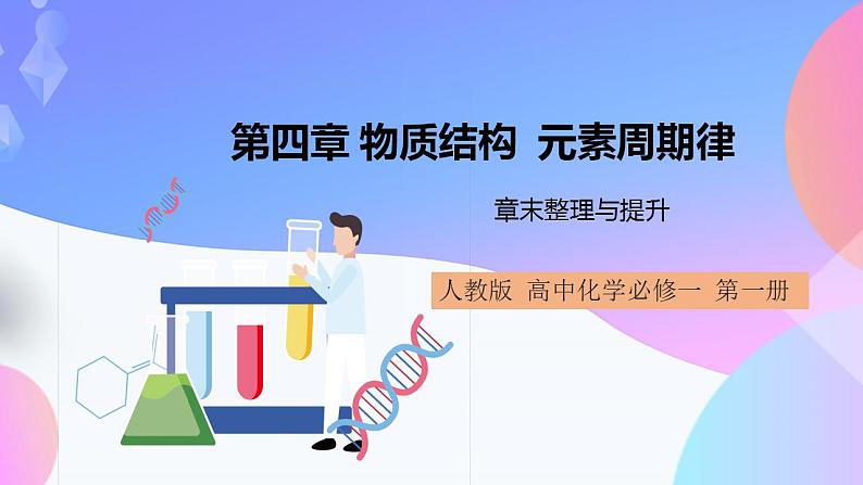 高一化学人教版(2019)必修第一册4《物质结构元素周期律》复习课课件01