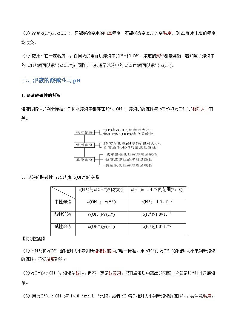 3.2.1 水的电离 溶液酸碱性与pH-2023-2024学年高二化学同步精品讲义+习题(人教版2019选择性必修1)(解析版)第3页