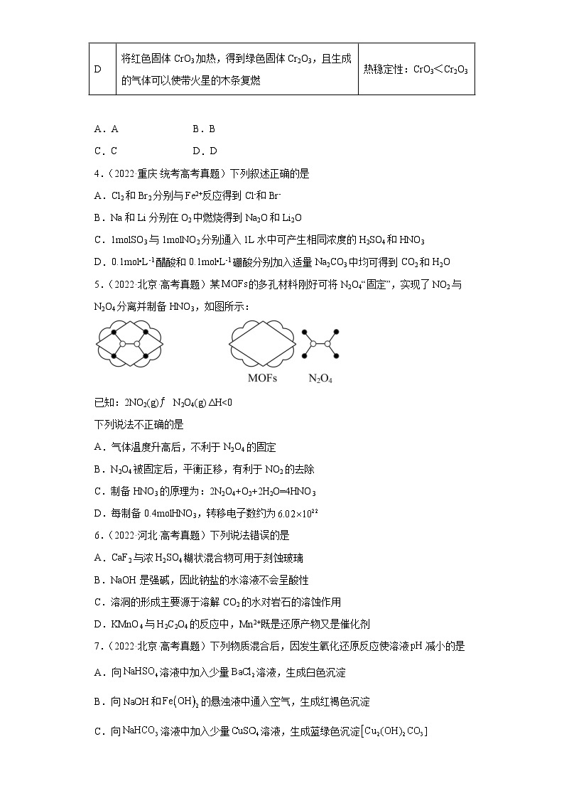 2019-2023年高考化学分类汇编 专题5 氧化还原反应02