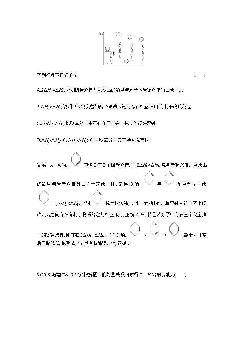 2024届人教版高考化学一轮复习专题九化学反应的热效应十年高考题作业含答案第2页