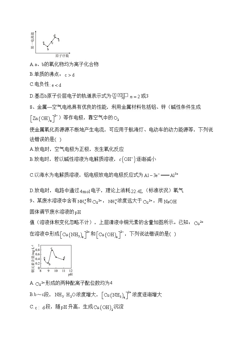广东省茂名市2022-2023学年高二下学期期末教学质量监测化学试卷(含答案)03