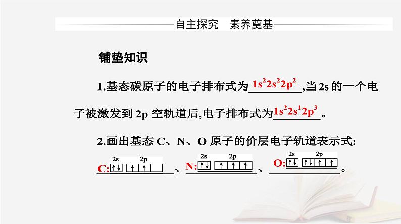 新教材2023高中化学第二章分子结构与性质第二节分子的空间结构课时2杂化轨道理论简介课件新人教版选择性必修2第3页
