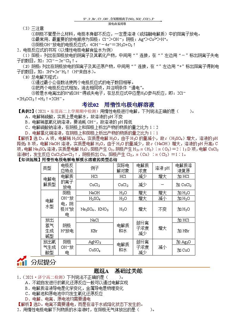 第03讲 电解的原理(教师版)-高二化学同步精品讲义(鲁科选择性必修一)第3页