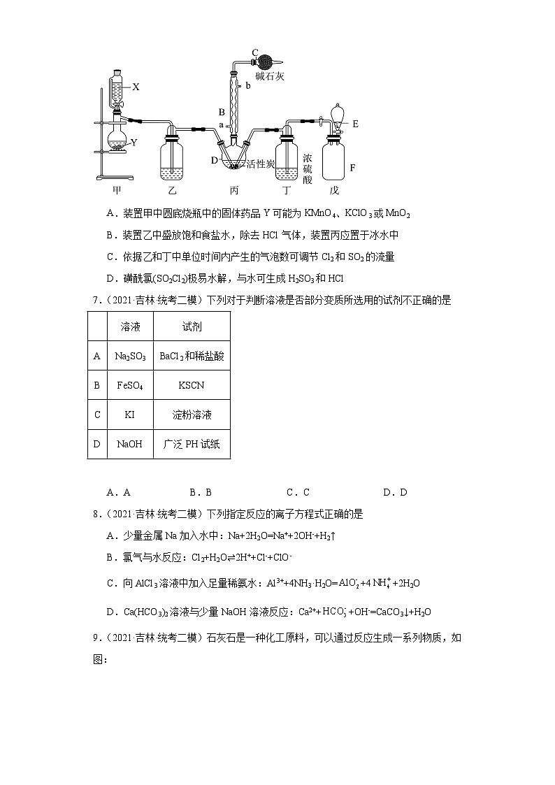 吉林高考化学三年(2021-2023)模拟题汇编-05卤素及其化合物第3页