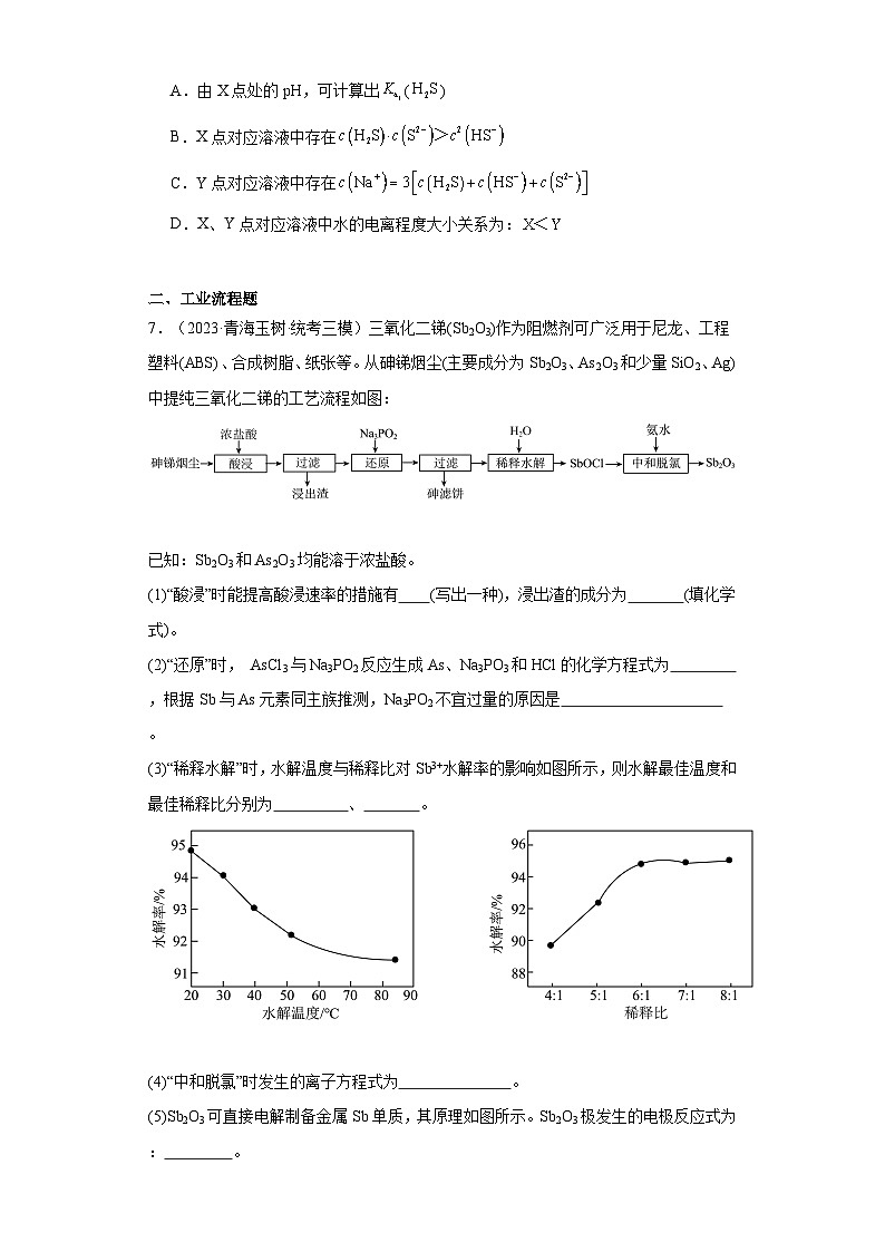 青海高考化学三年(2021-2023)模拟题汇编-05水溶液中的离子反应和平衡第3页