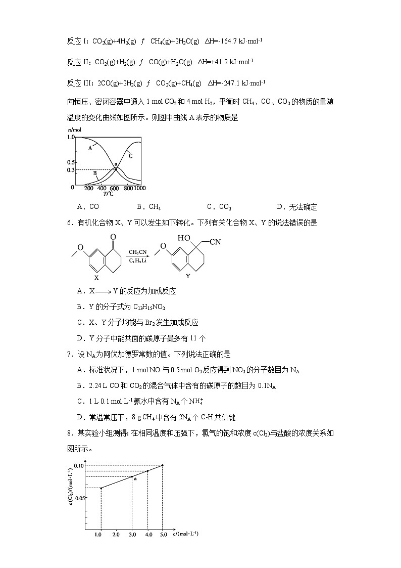 海南省琼海市嘉积中学2023届高三三模化学试题(含解析)02