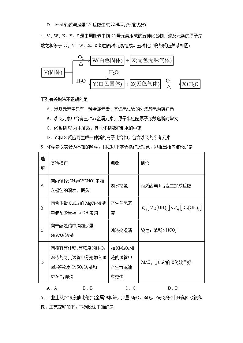 福建省厦门第一中学2023届高三下学期模拟考试化学试题(含解析)第2页