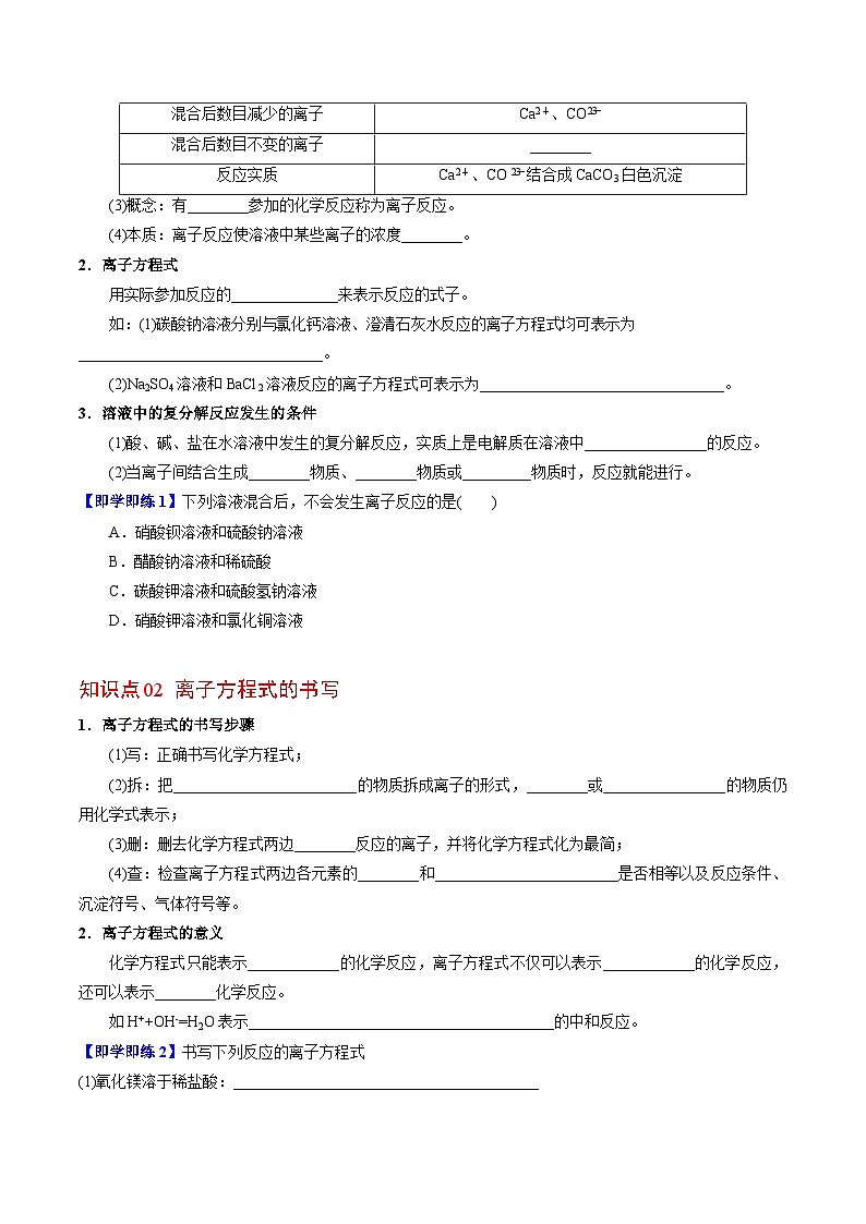 3.2.4 离子反应-高一化学同步讲义(苏教必修第一册 )02
