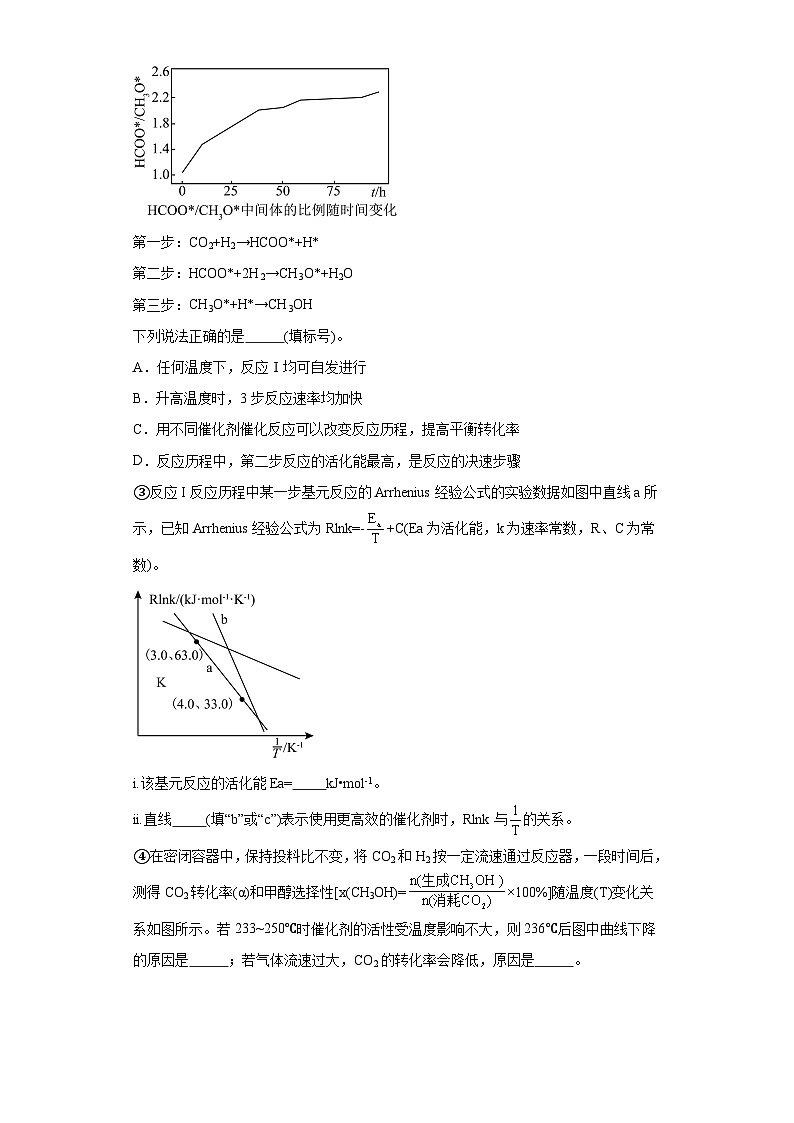 新疆高考化学三年(2021-2023)模拟题汇编-10化学反应的热效应03