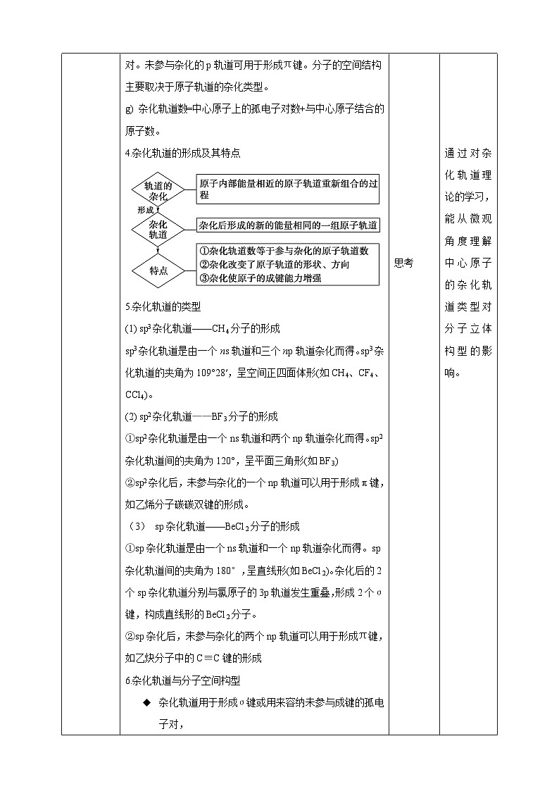人教版化学选修二2.2.3《分子的空间结构》(第三课时)课件+教案03