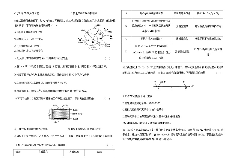 河南省洛阳市孟津区2023-2024学年高三上学期开学摸底考试检化学试题(含解析)第2页