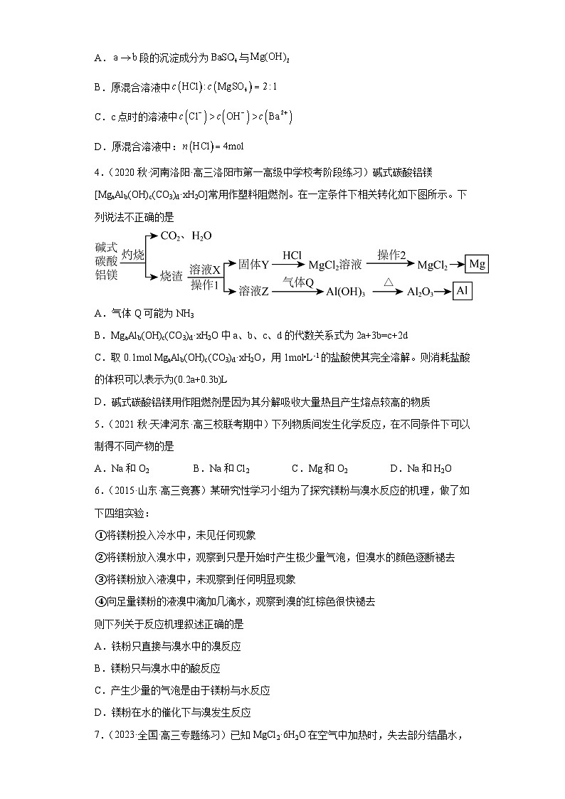 2024届高三新高考化学大一轮专题训练-镁及其化合物第2页