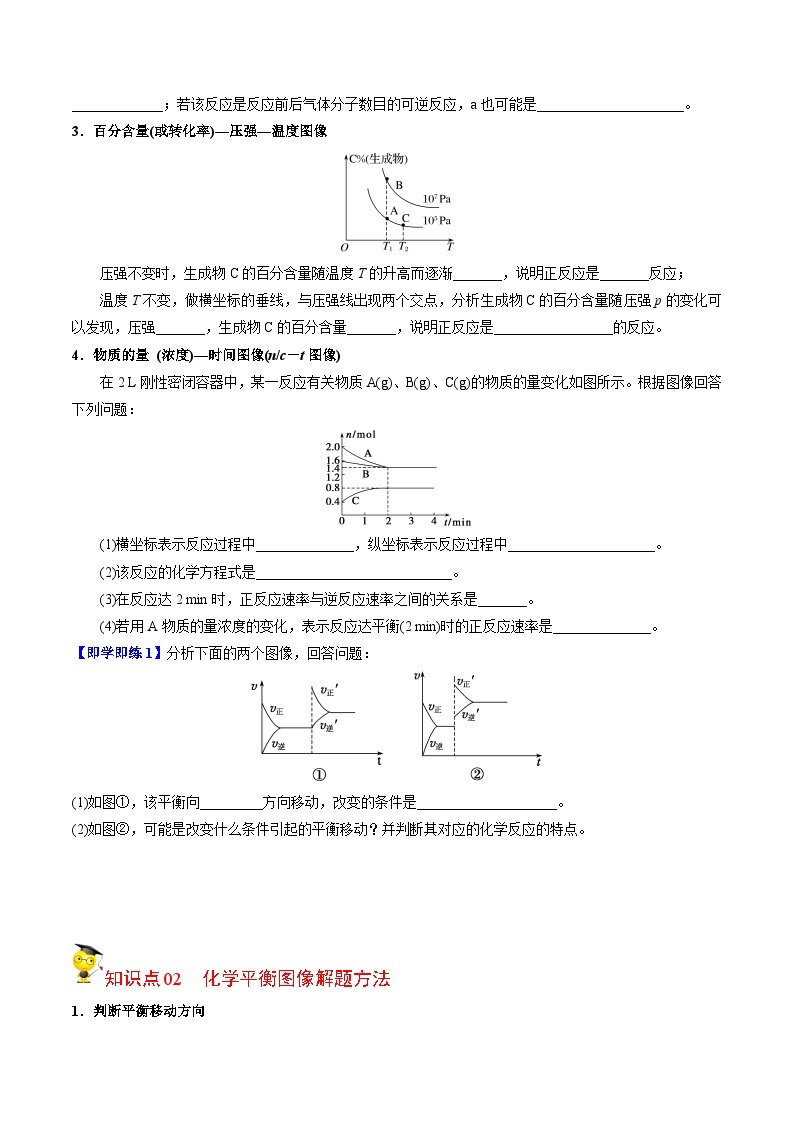 【同步讲义】高中化学（苏教版2019）选修第一册--2.3.3 化学化学平衡图像 讲义02