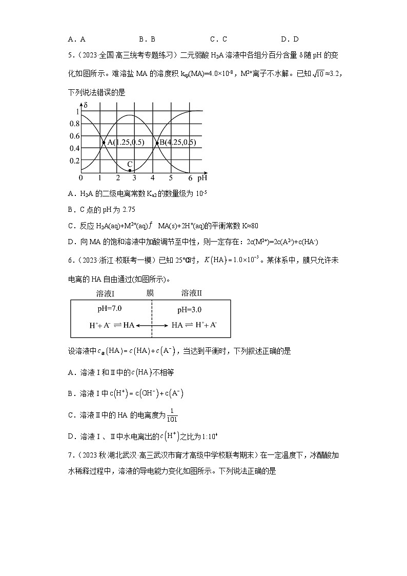 2024届高三新高考化学大一轮专题练习:盐类的水解第3页