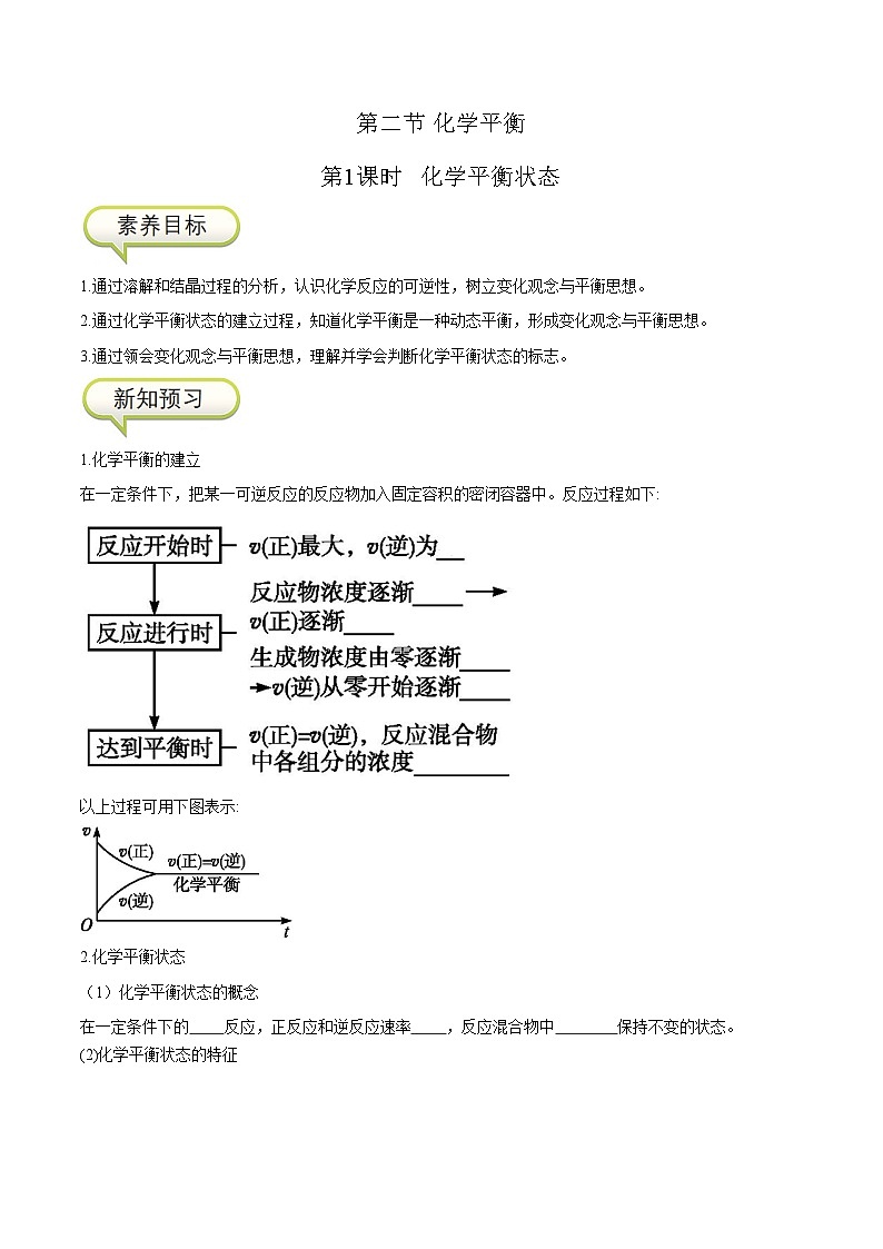 2.2.1 化学平衡状态-高二化学同步精品讲义+分层练习(人教版选择性必修1)01