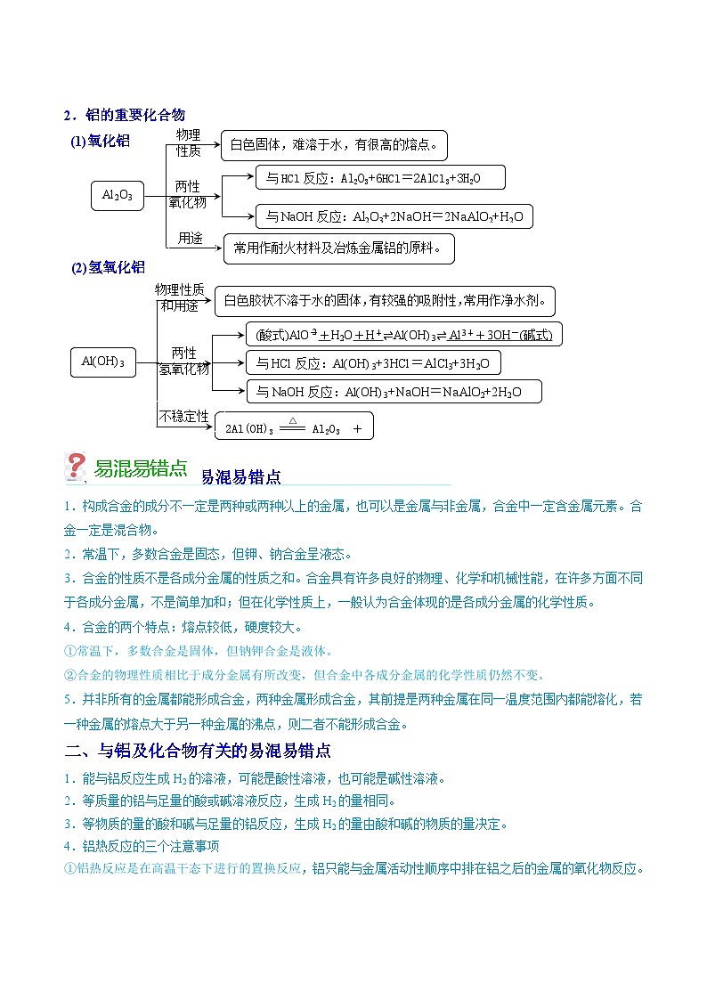 第16讲 金属材料-2023-2024学年高一化学易混易错巧讲精练(人教版2019必修第一册)第3页