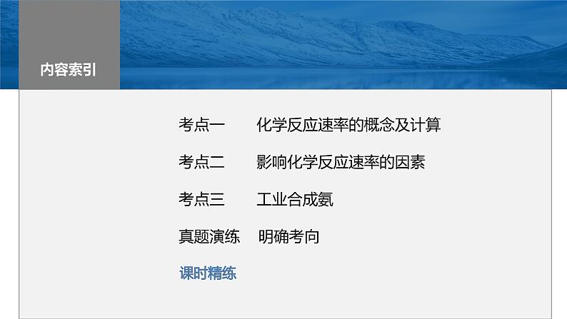 第7章 第43讲 化学反应速率 工业合成氨第3页