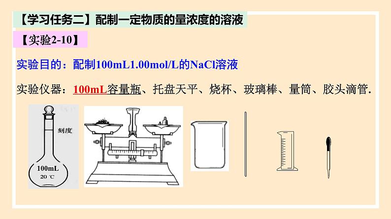 2.3.4 配制一定物质的量浓度的溶液 课件 人教版高中物理必修一07