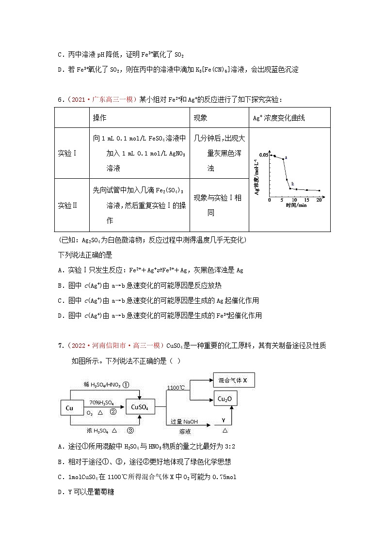 第三章 元素化合物基础(综合检测)-【高考引领教学】2023届高考化学一轮针对性复习方案(原卷版)第3页