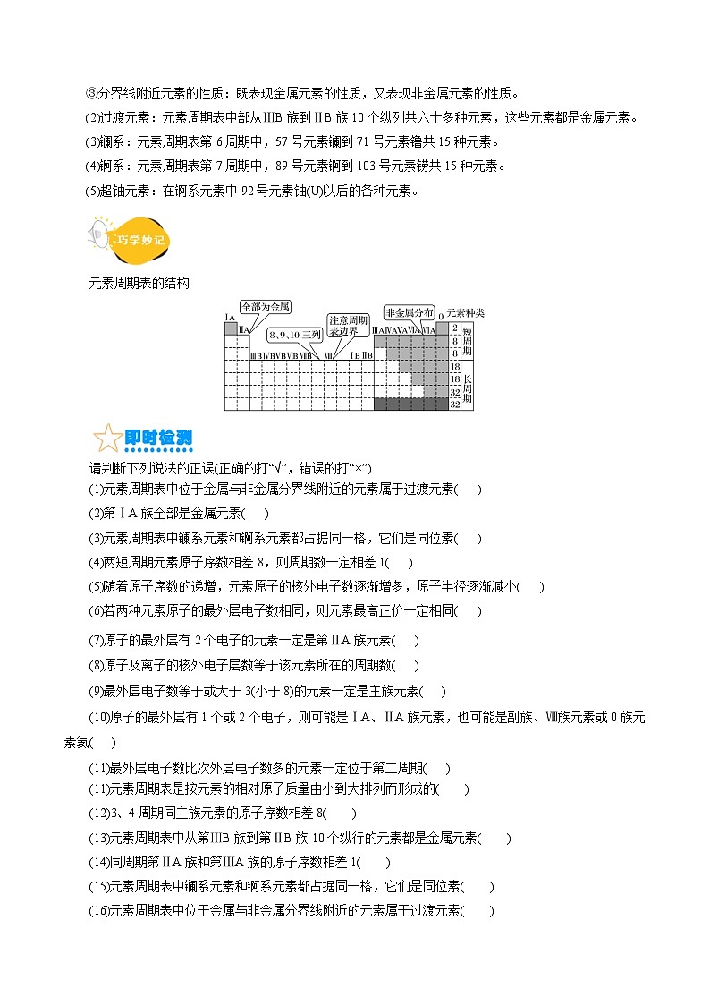 考点07 元素周期律和元素周期表-备战2024年高考化学一轮复习考点帮(全国通用)(核心考点精讲)第3页