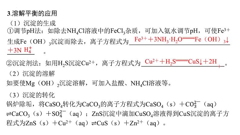 2024届高三化学高考备考一轮复习专题:难溶电解质的溶解平衡课件第5页