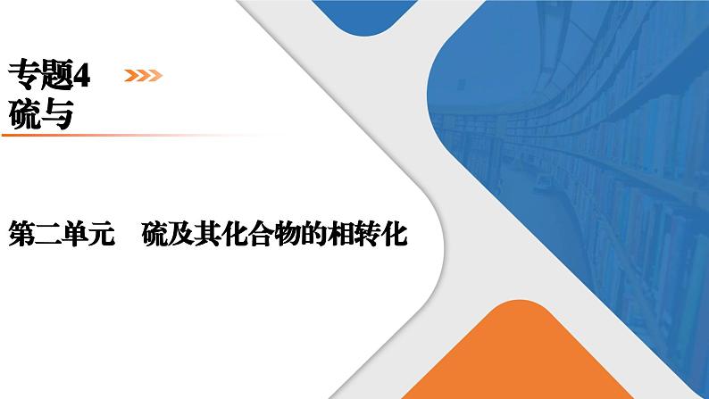 专题4 第2单元 硫及其化合物的相互转化 高一化学同步精品课件(苏教版2019必修第一册)第1页