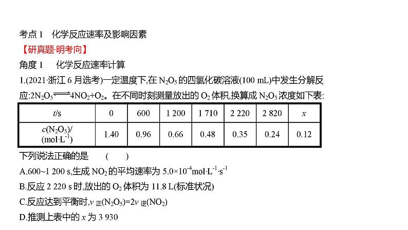 2022-2023 高考化学 专题辅导 专题9 化学反应速率 化学平衡课件PPT03