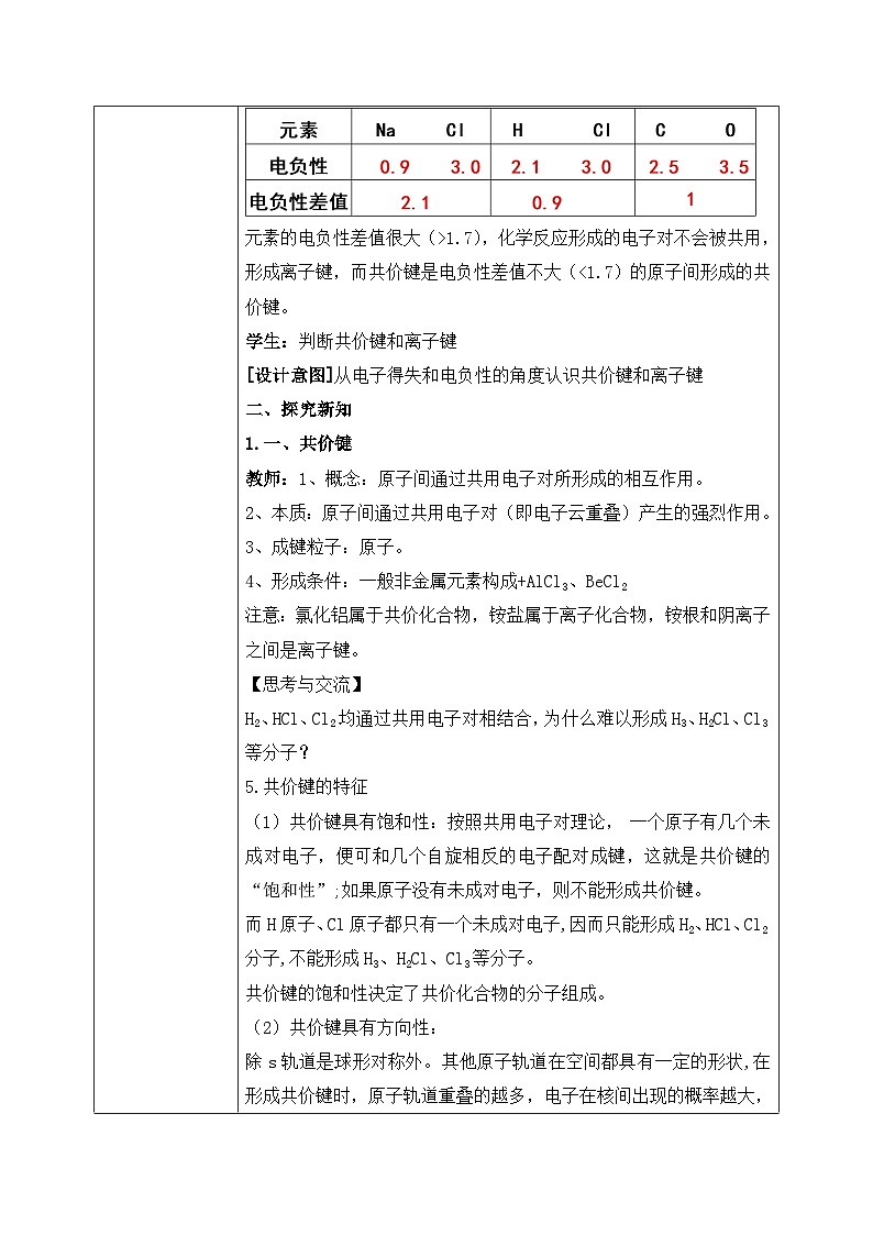 【核心素养】人教版高中化学选修二 《共价键》第一课时 课件+教学设计(含教学反思)02