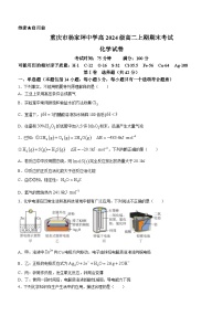 重庆市杨家坪中学2022-2023学年高二上学期1月期末考试化学试题