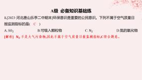 高中化学苏教版 (2019)必修 第一册第三单元 防治二氧化硫对环境的污染作业课件ppt
