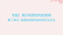 江苏专用2023_2024学年新教材高中化学专题1揭示物质结构的奥秘第二单元物质结构研究的范式与方法课件苏教版选择性必修2