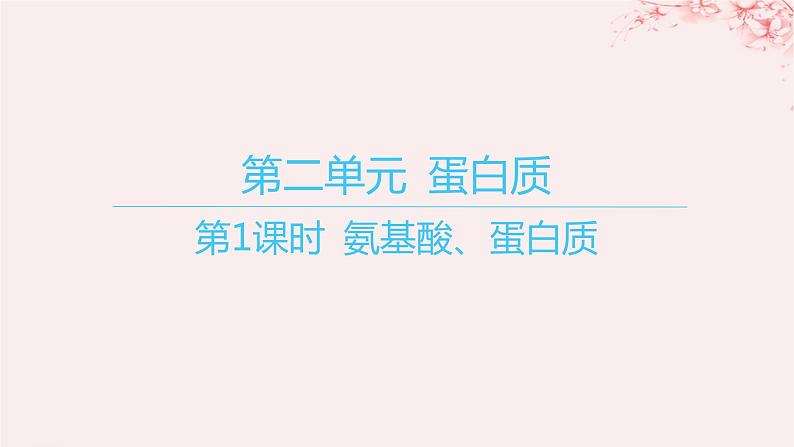 江苏专用2023_2024学年新教材高中化学专题6生命活动的物质基础__糖类油脂蛋白质第二单元蛋白质第一课时氨基酸蛋白质课件苏教版选择性必修3第1页
