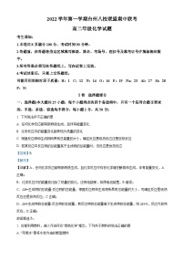 浙江省台州市台州八校联盟2022-2023学年高二化学上学期11月期中联考试题（Word版附解析）