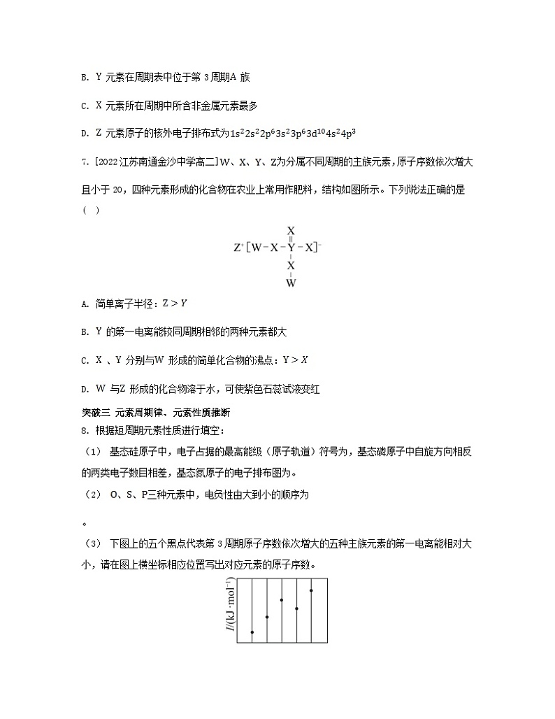 江苏专版2023_2024学年新教材高中化学专题2原子结构与元素性质整合苏教版选择性必修203