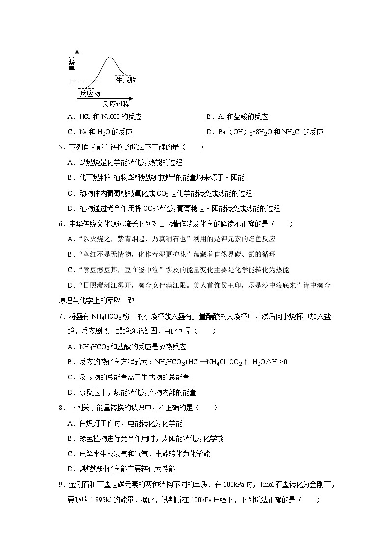 安徽省滁州市定远县民族中学2022-2023学年高二化学上学期10月月考试题(Word版附答案)02