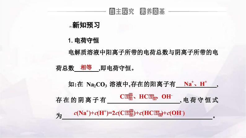 人教版高中化学选择性必修1第三章第三节课时2溶液中粒子浓度的大小关系课件03