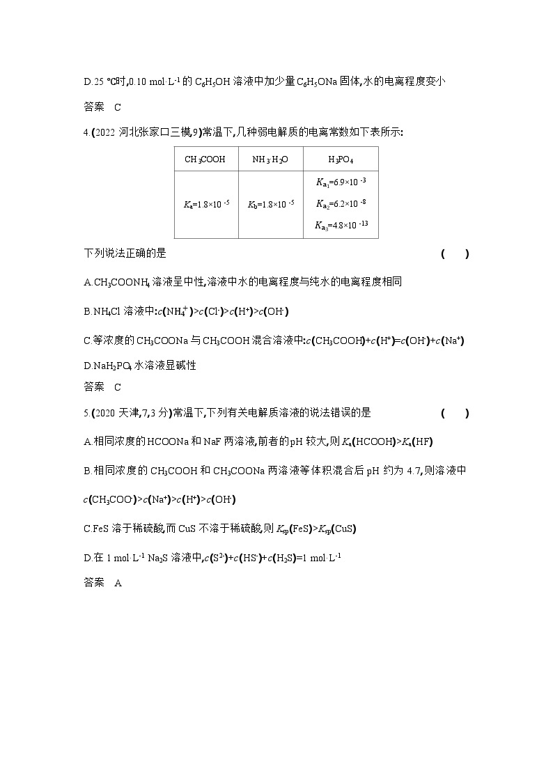 13_专题十三盐类的水解和沉淀溶解平衡习题+检测+10年高考题分类02