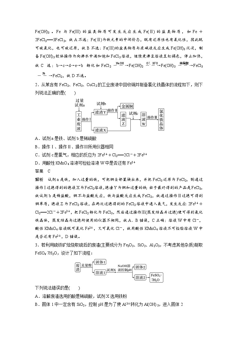 新高考化学一轮复习精品学案 第4章 热点强化7 含铁物质的转化与制备(含解析)第2页