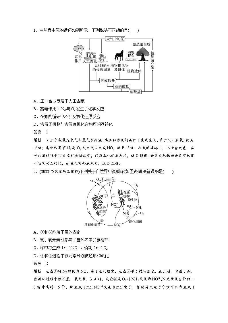 新高考化学一轮复习精品学案 第5章 第27讲 氮及其化合物的转化关系(含解析)第2页